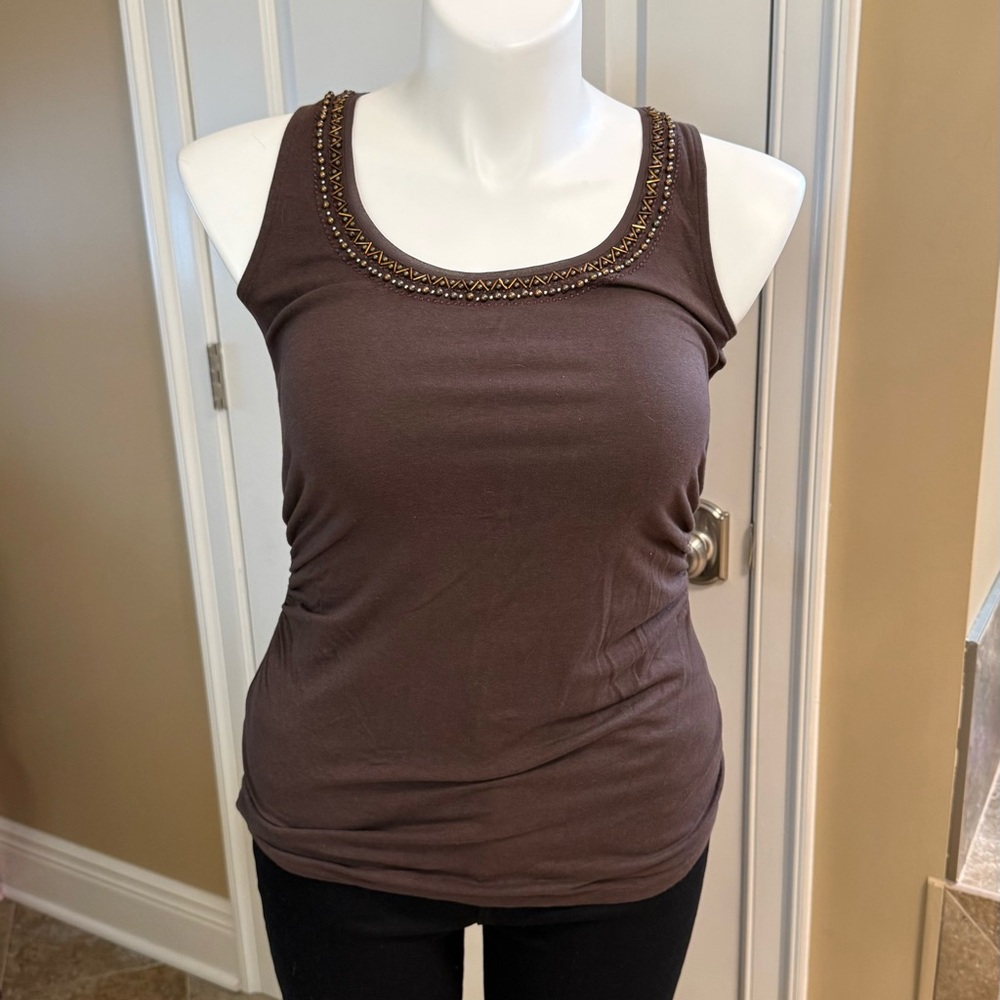 White House Black Market brown tank top